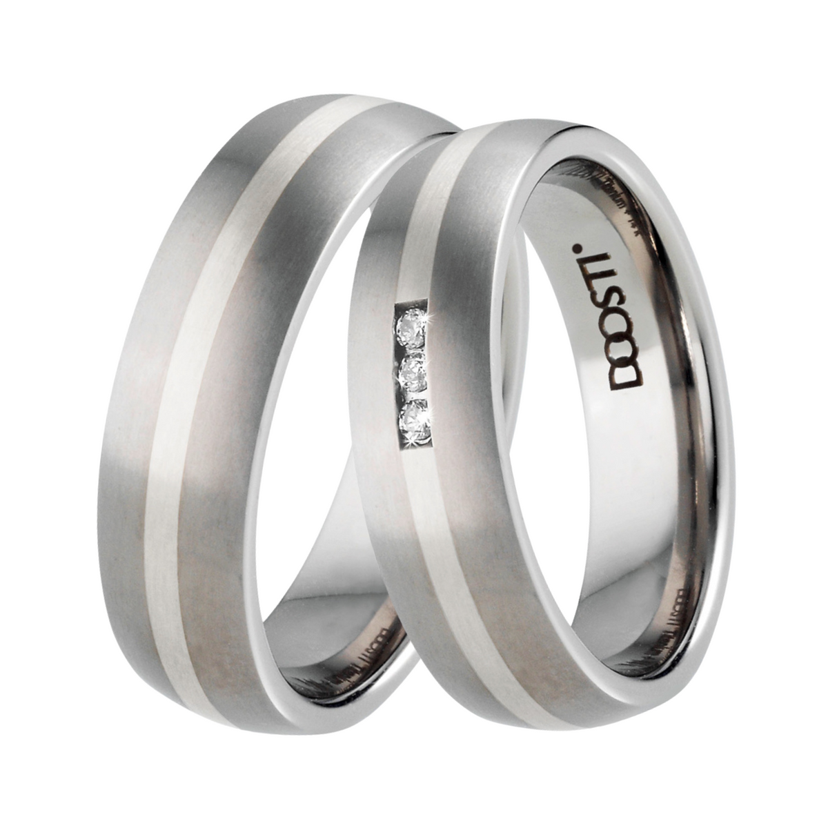 DOOSTI Partnerring / Trauring - SILVER LINE Titan