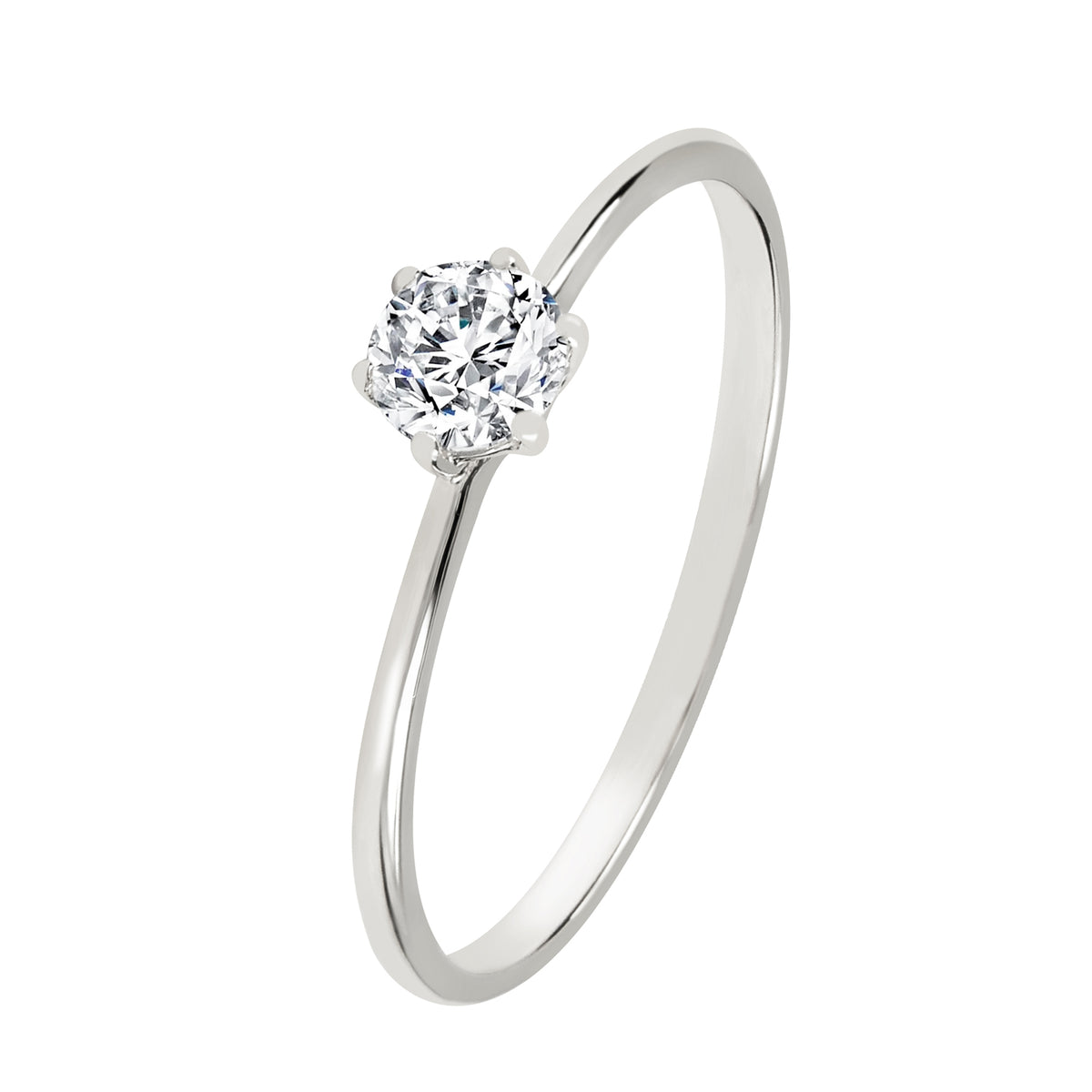DOOSTI Antragsring / Verlobungsring /Solitär Ring mit Moissanite Stein - BOND WHITE