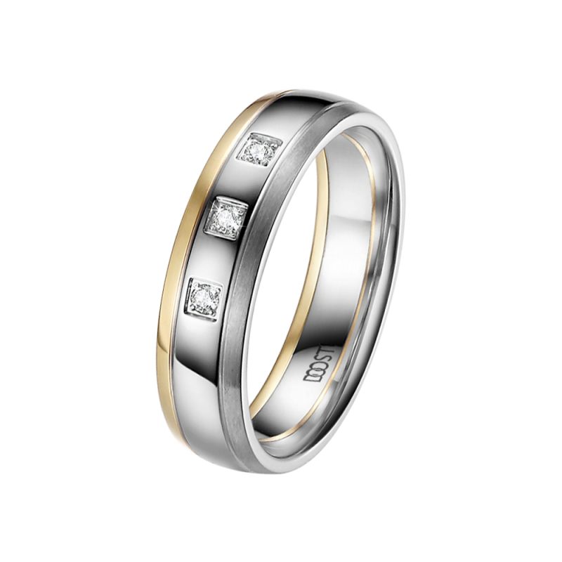 Trauringe 333er Gelb-/Weissgold Eheringe Inkl. Gravur + Etui