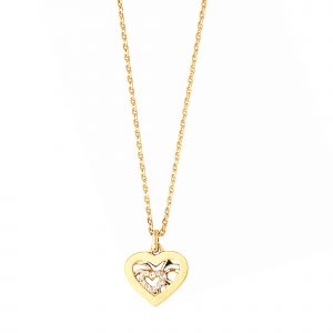 DOOSTI Damen Collier mit Anhänger Herz 333/- Gelbgold