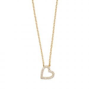 DOOSTI Damen Collier mit Anhänger Herz 333/- Gelbgold