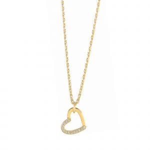 DOOSTI Damen Collier mit Anhänger Herz 333/- Gelbgold
