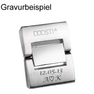 DOOSTI Armband Leder mit Edelstahlschließe Braun - mit Gratis Gravur