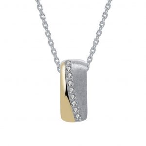 DOOSTI Damen Halskette 925/- Silber Bicolor