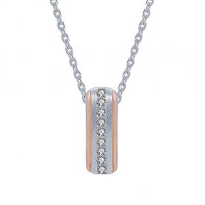 DOOSTI Damen Halskette 925/- Silber Bicolor