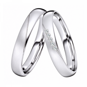 DOOSTI Partnerring / Trauring Silber 925/- inkl. Gratis Gravur