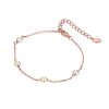 DOOSTI Damen Armband mit Perlen 925/- Silber Rosegold vergoldet