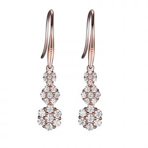 DOOSTI Damen Ohrstecker 925/- Silber Rosegold vergoldet