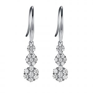 DOOSTI Damen Ohrstecker 925/- Silber rhodiniert