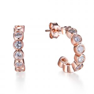 DOOSTI Damen Ohrstecker 925/- Silber Rosegold vergoldet