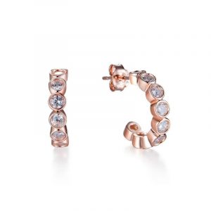 DOOSTI Damen Ohrstecker 925/- Silber Rosegold vergoldet