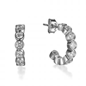 DOOSTI Damen Ohrstecker 925/- Silber rhodiniert