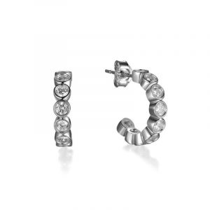 DOOSTI Damen Ohrstecker 925/- Silber rhodiniert