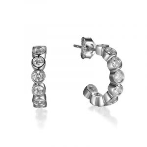 DOOSTI Damen Ohrstecker 925/- Silber rhodiniert