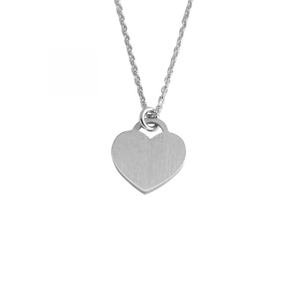 DOOSTI Damen Collier mit Anhänger Herz 925 Silber rhodiniert