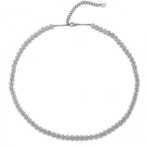 DOOSTI Damen Halskette mit Zirkonia 925/- Silber rhodiniert