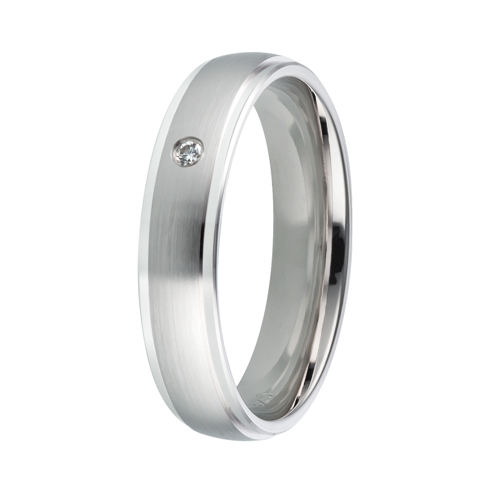 Partnerringe Ceramic mit Silber 925/-rhodiniert Freundschaftsring Ehering Ring 