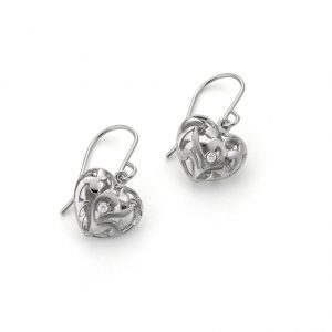 DOOSTI Damen Ohrstecker Herz Silber 925 Paar