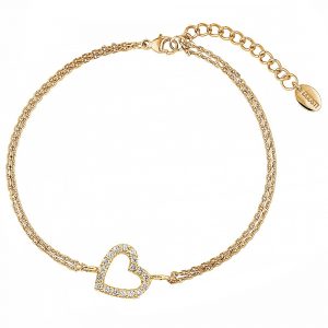 DOOSTI Zartes Armband 925 Silber Gelbgold vergoldet