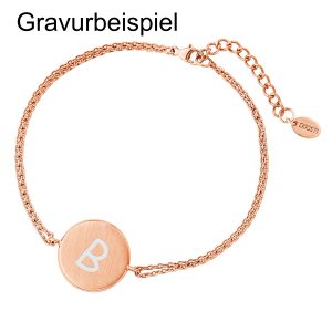 DOOSTI Zartes Armband 925 Silber Rosegold vergoldet - inkl. Gratis Gravur