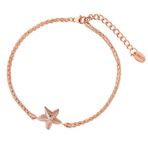 DOOSTI Damen Armband Seestern 925 Silber Rosegold vergoldet