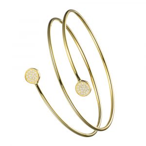 DOOSTI Damen Armreif 925/- Silber Gelbgold vergoldet