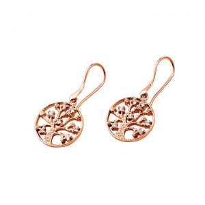 DOOSTI Zarte Ohrstecker 925 Silber Rosegold vergoldet (Paar)