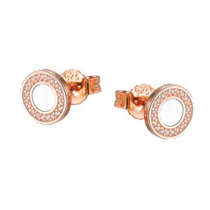 DOOSTI Damen Ohrstecker 925/- Silber Rosegold vergoldet