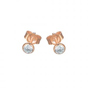 DOOSTI Damen Ohrstecker 925/- Silber Rosegold vergoldet