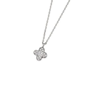 DOOSTI Damen Collier mit Anhänger 925 Silber rhodiniert