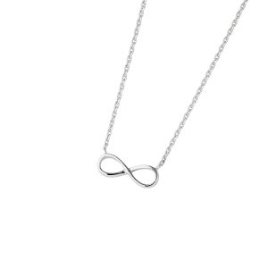 DOOSTI Zarte Halskette Unendlichkeit 925 Silber rhodiniert