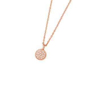 DOOSTI Zarte Halskette 925 Silber Rosegold vergoldet