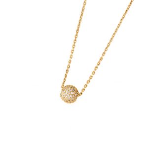 DOOSTI Zarte Halskette 925 Silber Gelbgold vergoldet