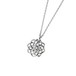 DOOSTI Zarte Halskette keltischer Knoten 925 Silber Rosegold vergoldet