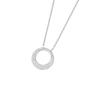 DOOSTI Damen Collier mit Anhänger 925 Silber rhodiniert