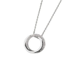 DOOSTI Damen Collier mit Anhänger 925 Silber rhodiniert
