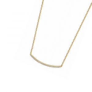 DOOSTI Zarte Halskette 925 Silber Gelbgold vergoldet