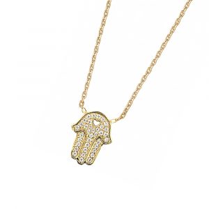 DOOSTI Zarte Halskette 925 Silber Gelbgold vergoldet