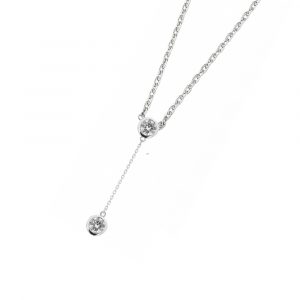 DOOSTI Zarte Halskette 925 Silber rhodiniert