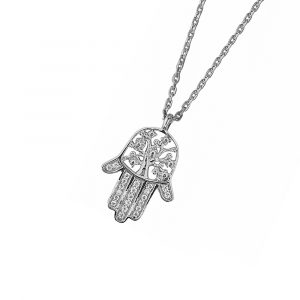 DOOSTI Zarte Halskette 925 Silber rhodiniert