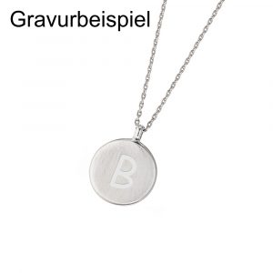 DOOSTI Zarte Halskette 925 Silber rhodiniert - inkl. Gratis Gravur