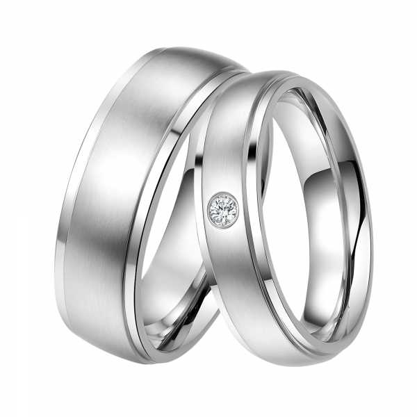 DOOSTI Partnerring / Freundschaftsring SUNSHINE TWO Chirurgischer Edelstahl - inkl. Gratis Gravur