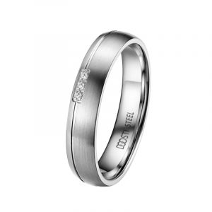 Partnerringe Edelstahl DOOSTI Partnerringe HOPE BICOLOR – Chirurgischer Edelstahl 316L, Mit Kostenloser Gravur (Rosegold & Gebürstet) Kostenlose Innengravur Bis 16 Zeichen