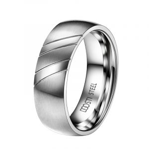 Partnerringe Edelstahl DOOSTI Partnerringe HOPE BICOLOR – Chirurgischer Edelstahl 316L, Mit Kostenloser Gravur (Rosegold & Gebürstet) Kostenlose Innengravur Bis 16 Zeichen