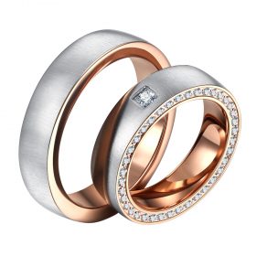 DOOSTI Trauringe Edelstahl 316L - Partnerringe Mit Kostenloser Gravur