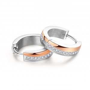 DOOSTI Creolen HOPE BICOLOR Chirurgischer Edelstahl 316L Paar