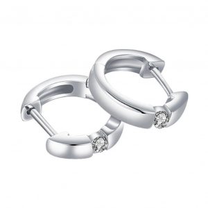 DOOSTI Damen Creolen  925/- Silber rhodiniert